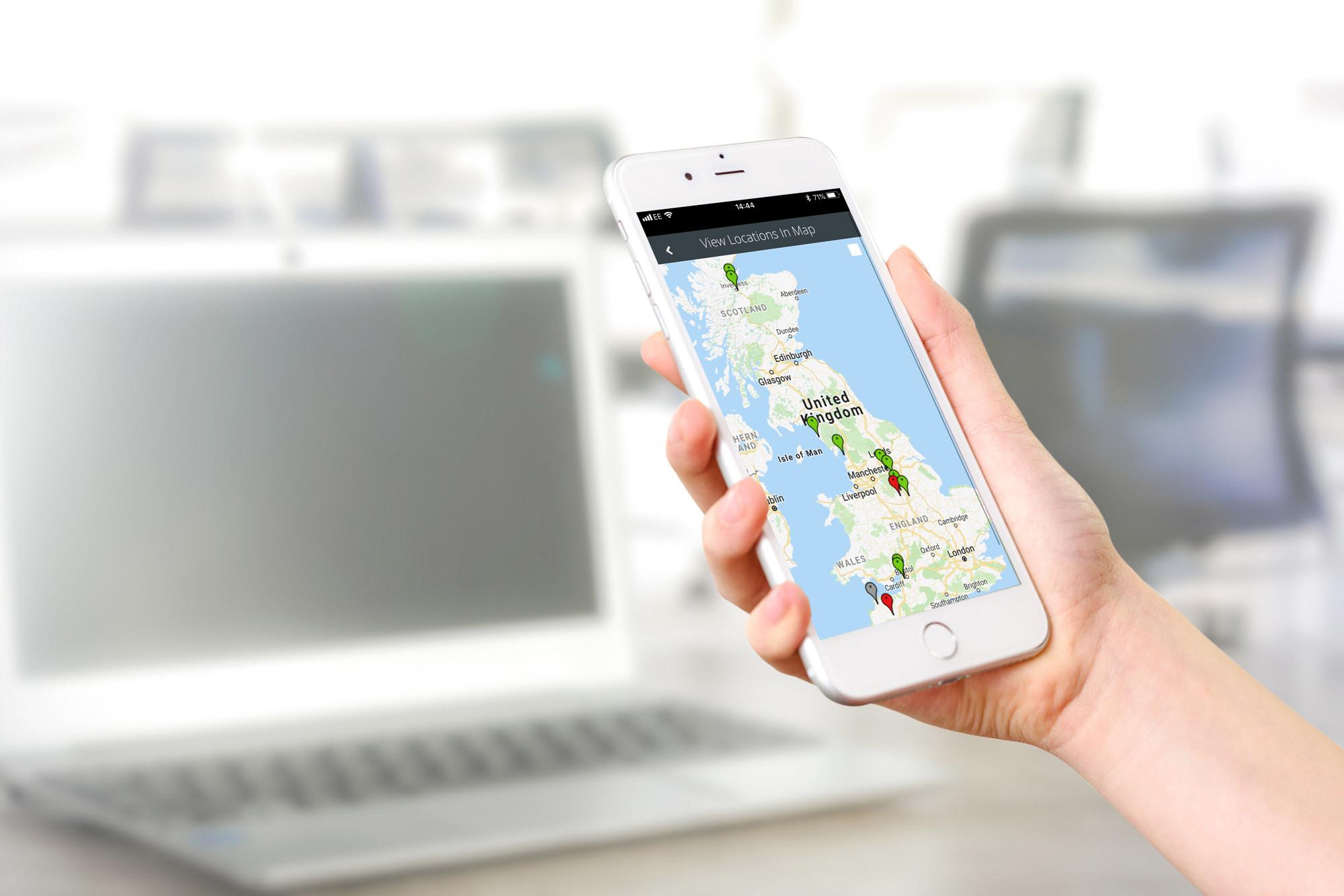 View your jobs in real time via our maps function